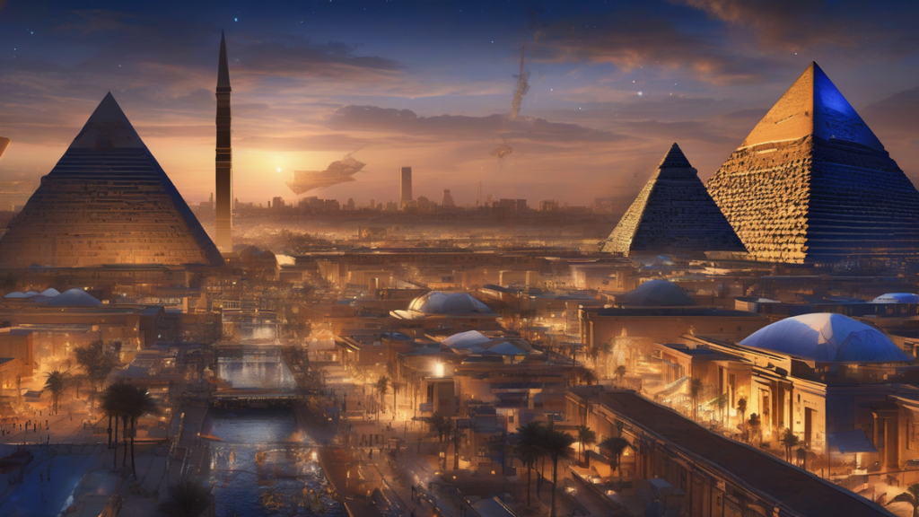 Cover image illustrating the cost of website design in Egypt for 2025, with digital elements superimposed on an Egyptian cityscape.